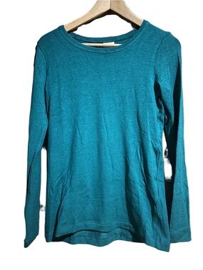 Buttercream Teal Crew Neck long sleeve T-shirt Size S